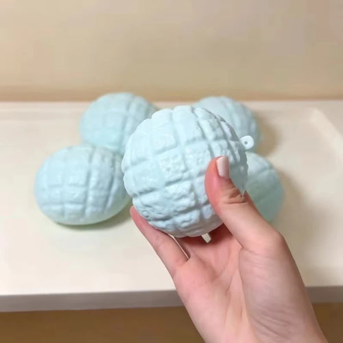 Pineapple Bun Squishy Stress Ball – Food-Shaped Moldable Fidget Squeeze Toy