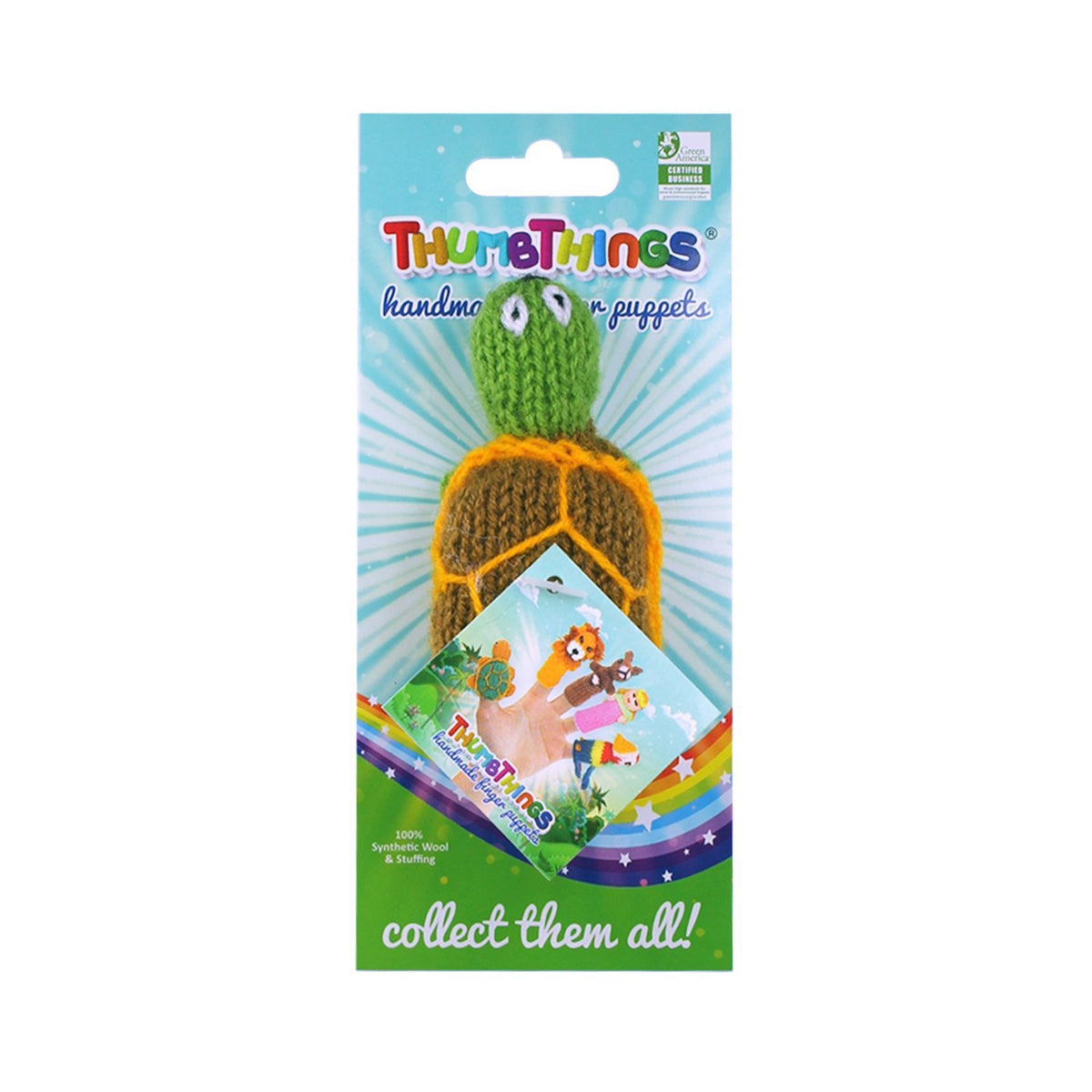 Tortoise Finger Puppet – Handmade Fair Trade Kids Toy