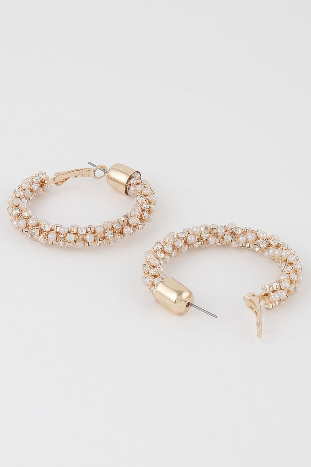 Multi Jeweled Hoop Earrings