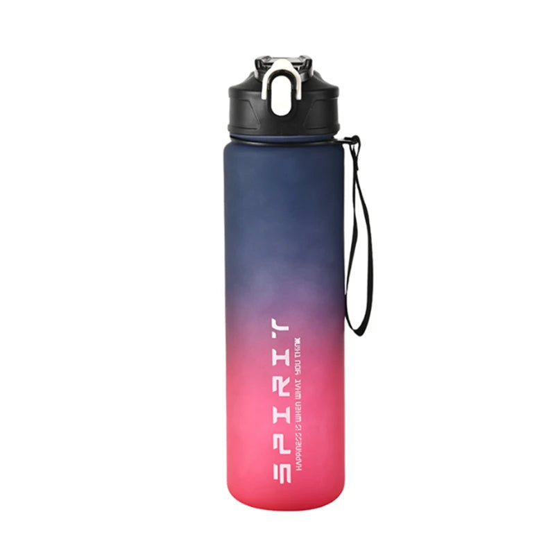 1PCS 800ML Large Capacity Sports Water Bottle Leak Proof Colorful Plastic Cup Drinking Outdoor Travel Portable Gym Fitness Jugs