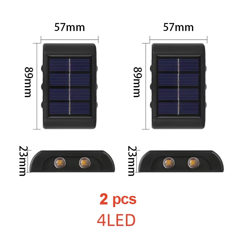 Solar LED Outdoor Wall Light – Waterproof Up & Down Garden Fence Lamp