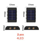 Solar LED Outdoor Wall Light – Waterproof Up & Down Garden Fence Lamp