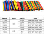 Heat Shrink Tubing Kit 164/328 PCS – 5 Colors 8 Sizes | Wire & Cable Organizer