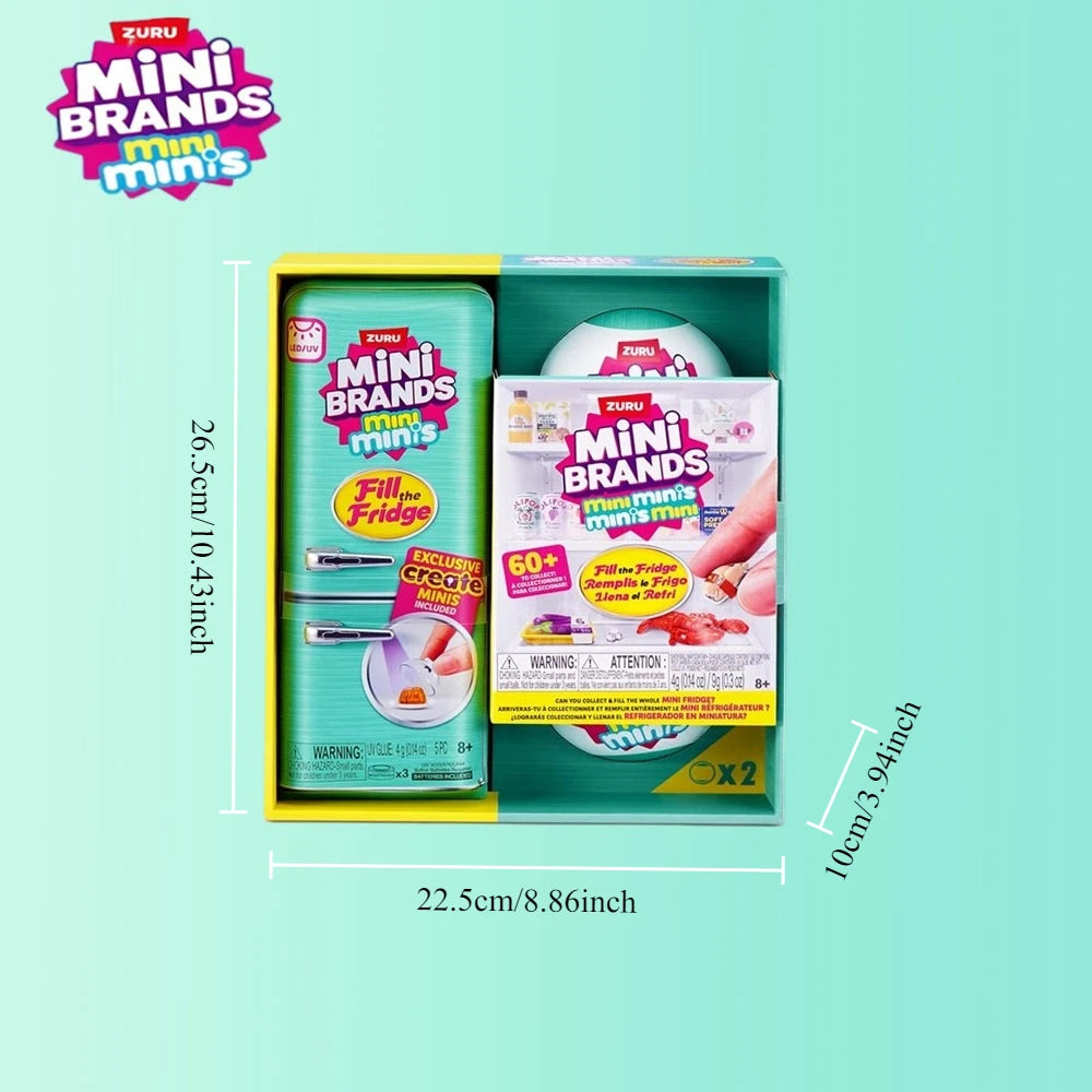 Zuru Mini Brands Mystery Capsule Blind Box – Surprise Miniature Refrigerator Collection