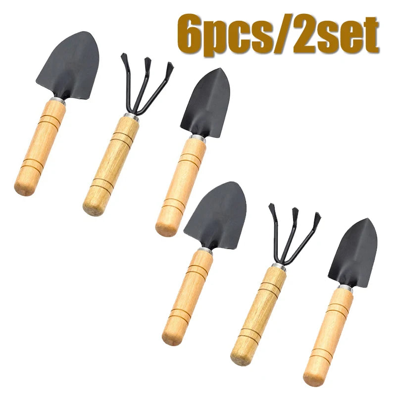 3-Piece Mini Gardening Tool Set – Shovel, Rake & Trowel