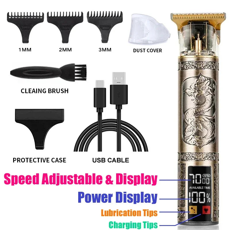 Cordless Hair Trimmer & Clipper – USB Fast Charging | Barber-Style Home Haircut Machine