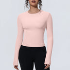Women's Long Sleeve Yoga & Gym Top – Slim Fit Breathable Workout Shirt for Running & Fitness