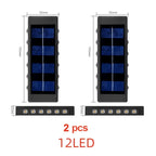 Solar LED Outdoor Wall Light – Waterproof Up & Down Garden Fence Lamp