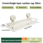 Multifunctional Suction Cup Rack Kitchen Utensils Storage Wall Mounted Spice Holder Bathroom Organizer No Drilling Required