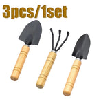 3-Piece Mini Gardening Tool Set – Shovel, Rake & Trowel