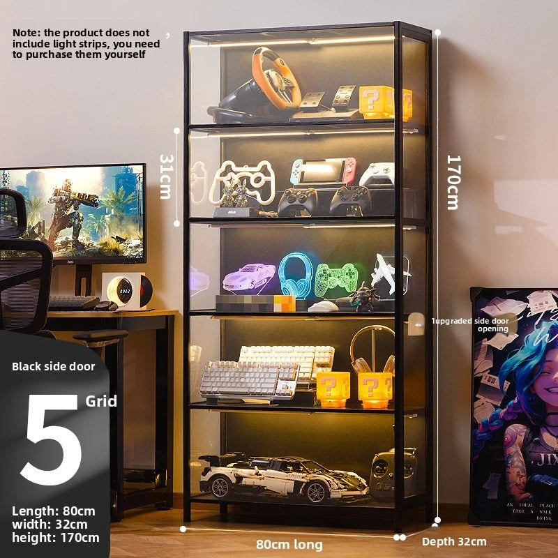 Multi layer transparent storage cabinet, dust-proof acrylic door, shoe collection cabinet, product display cabinet, display rack