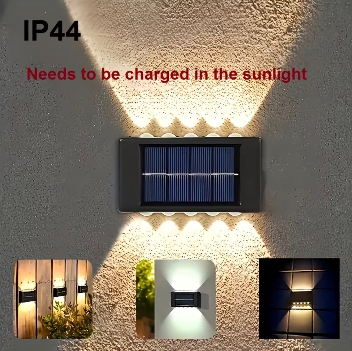 Solar LED Outdoor Wall Light – Waterproof Up & Down Garden Fence Lamp