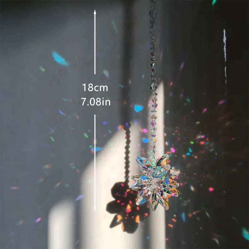 Crystal Star Sun Catcher – Shiny Glass Hanging Ornament for Windows & Office Decor