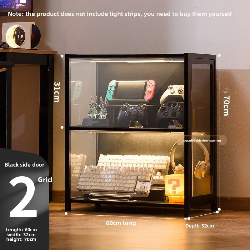Multi layer transparent storage cabinet, dust-proof acrylic door, shoe collection cabinet, product display cabinet, display rack