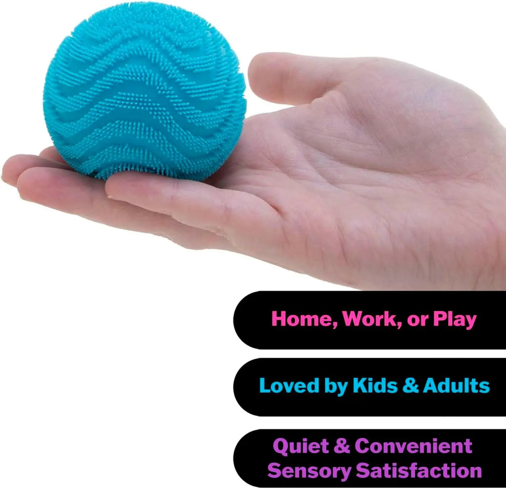 NeeDoh Fuzz Ball Wonder Waves – Sensory Stress Relief Squeeze Toy