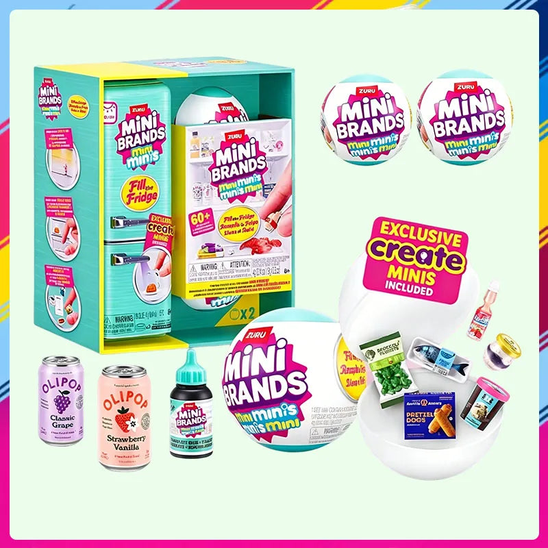 Zuru Mini Brands Mystery Capsule Blind Box – Surprise Miniature Refrigerator Collection