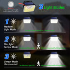 Solar Outdoor Security Light – 148 LED Motion Sensor Wall Lamp, IP65 Waterproof, 3 Modes