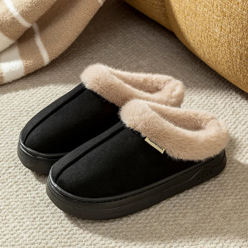 Fashion Women's Winter Slippers Indoor and Outdoor Warmth Anti-slip Comfort Thick Sole Casual Couple Home Shoes Snow Boots