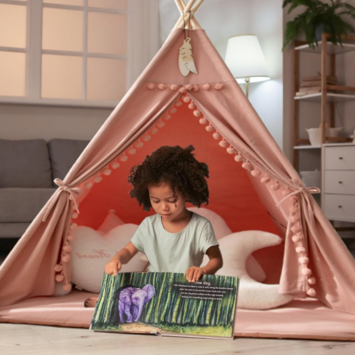 Kids Teepee Tent with Foldable Mat — Indoor & Outdoor Play