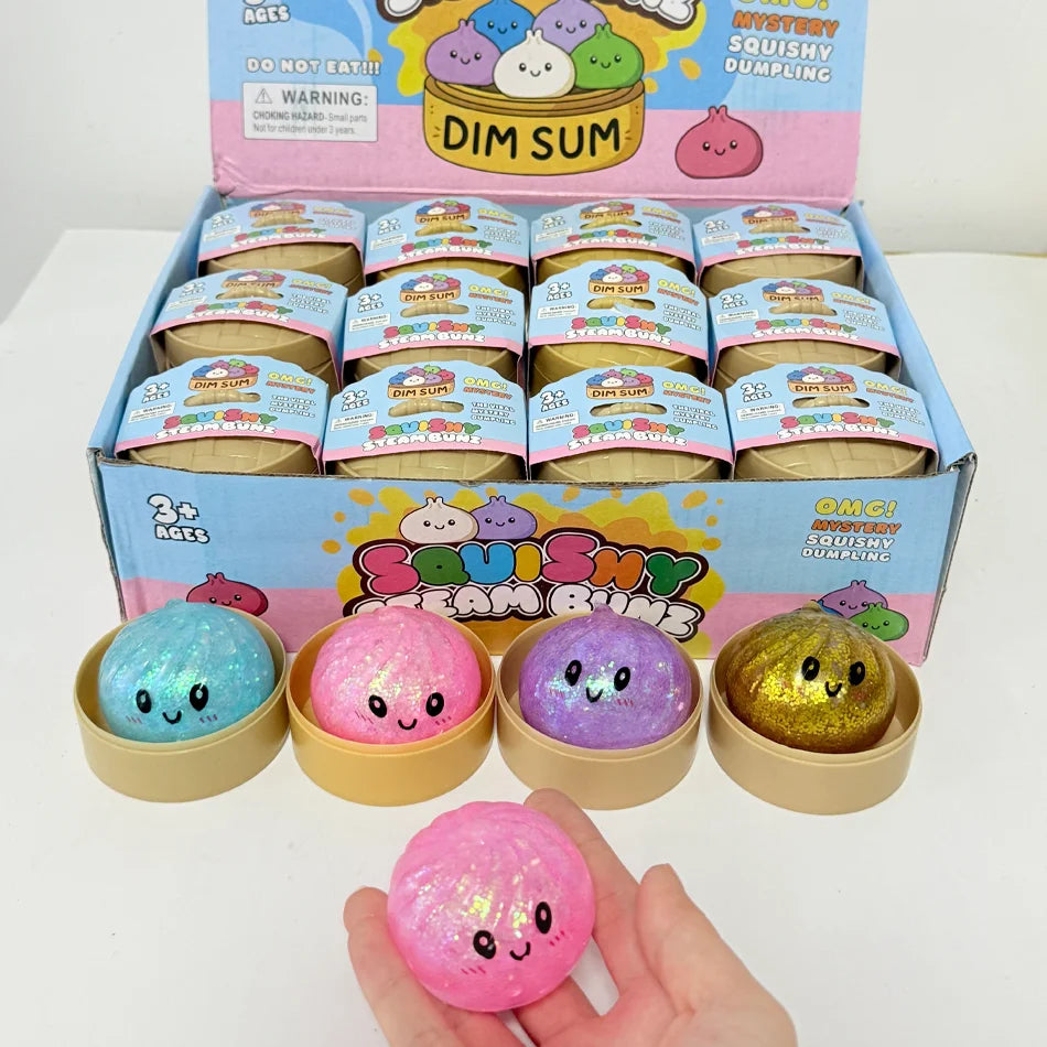 Glitter Dumpling Squishy Toy Set