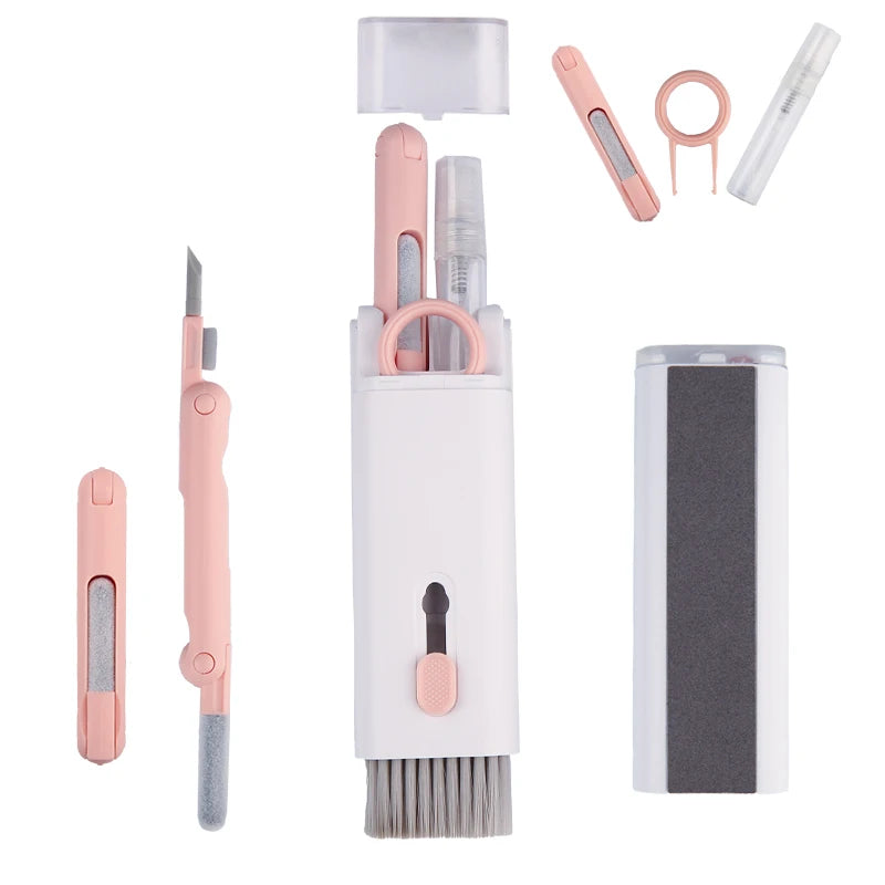 7-in-1 Keyboard & Earphone Cleaning Kit – Computer Cleaner Brush Set with Keycap Puller