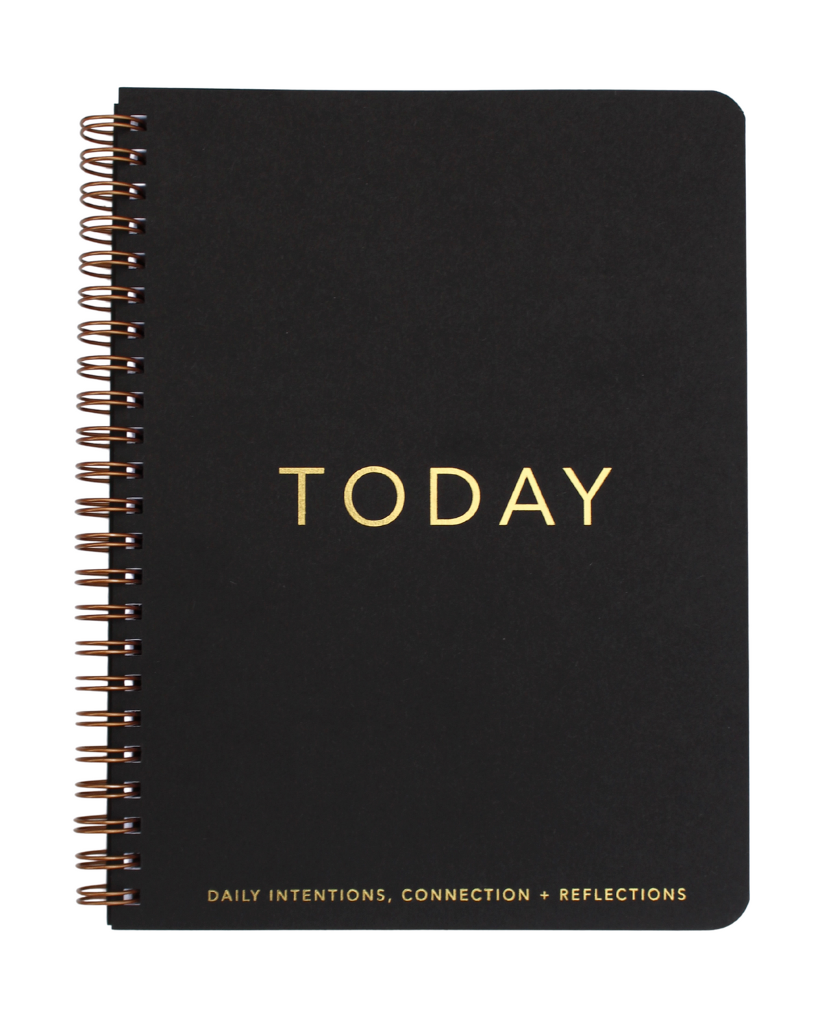 Daily Intentions, Connection & Reflection Journal – 6x8" Lined, Gold Wire Bound