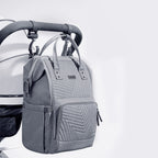 Modern Quilted Diaper Bag Backpack – 13 Compartments, USB Port, Waterproof