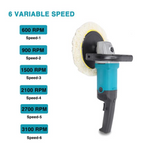 Variable Speed Car Polishing Machine – 1600W Car Detailing Kit with Pads & Discs