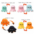 Reversible Flip Octopus Stuffed Plush Toy – Mood Changing Sensory Doll