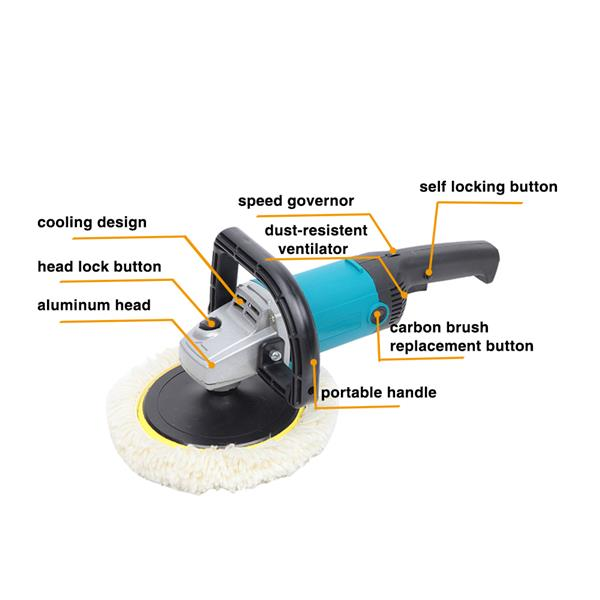Variable Speed Car Polishing Machine – 1600W Car Detailing Kit with Pads & Discs