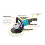 Variable Speed Car Polishing Machine – 1600W Car Detailing Kit with Pads & Discs