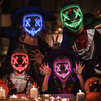 Halloween Neon LED Glow Mask – EL Cold Light Cosplay Party Mask