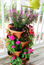 5-Tier Self-Watering Stacking Planters — Freestanding or Hanging