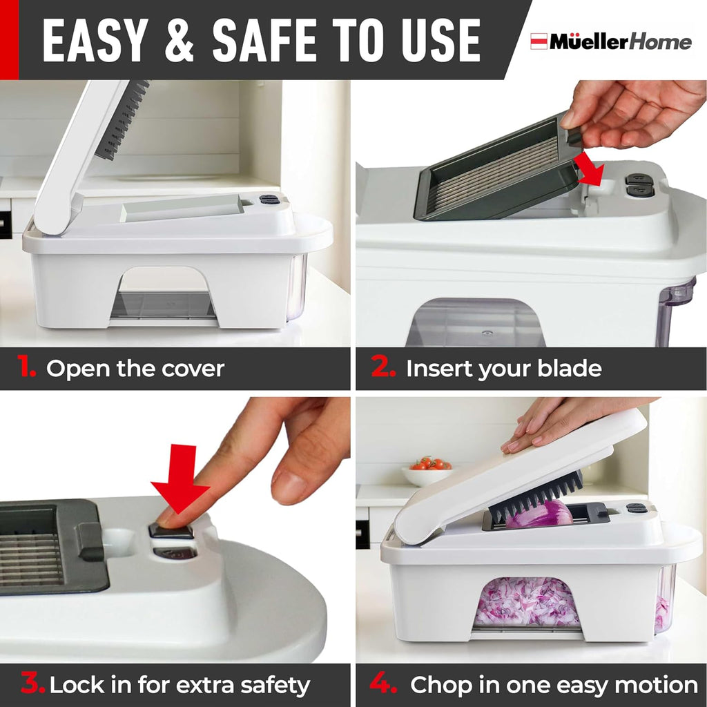 12-Blade Mandoline Vegetable Slicer & Chopper