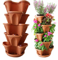 5-Tier Self-Watering Stacking Planters — Freestanding or Hanging