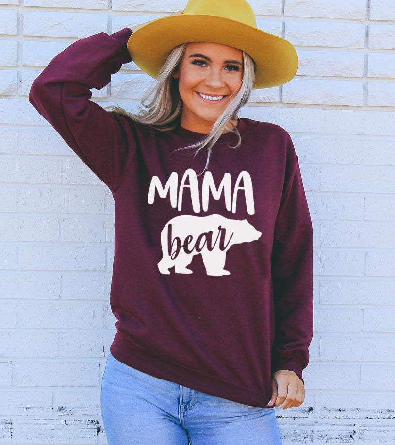 Mama Bear Crewneck Sweatshirt – Gift for Mom