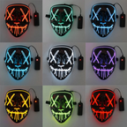 Halloween Neon LED Glow Mask – EL Cold Light Cosplay Party Mask