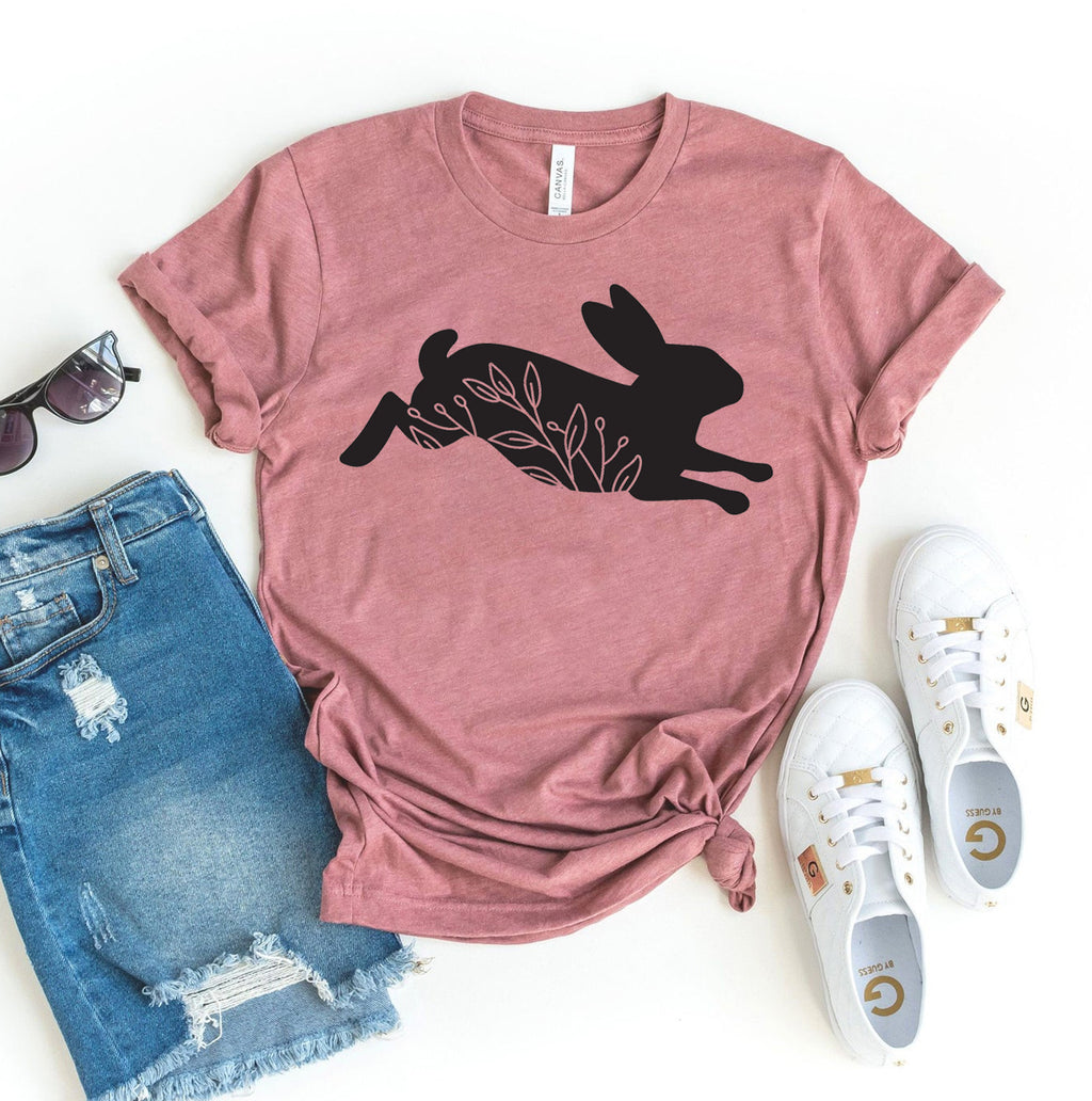 Floral Rabbit Women's Graphic T-Shirt