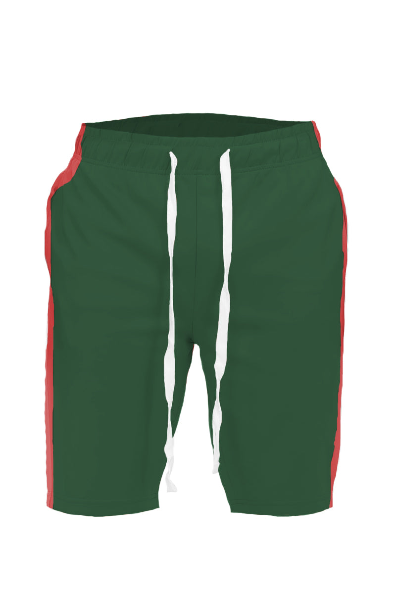 Men's Single Stripe Shorts – Elastic Waist, Drawstring, S–2XL