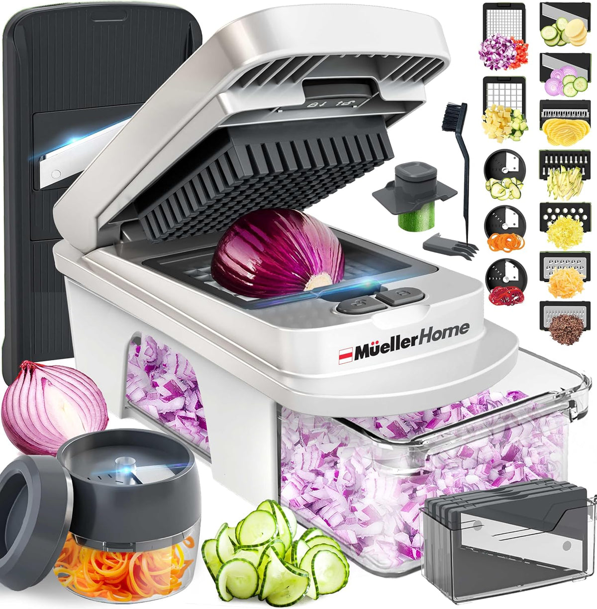 12-Blade Mandoline Vegetable Slicer & Chopper
