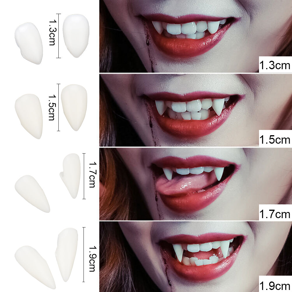 Vampire Teeth Fangs – Reusable Halloween Costume Denture Props