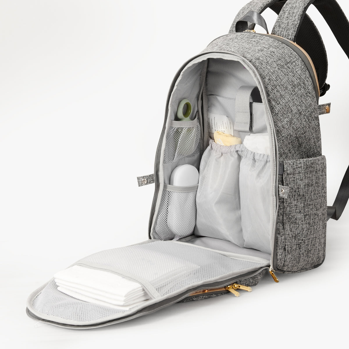 Foldable Backpack Diaper Bag – Large Capacity Baby Bag with Changing Pad