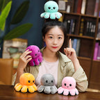 Reversible Flip Octopus Stuffed Plush Toy – Mood Changing Sensory Doll