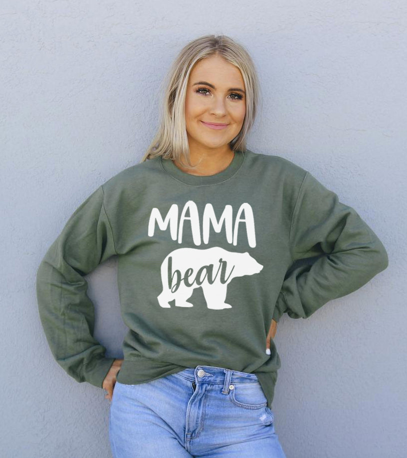Mama Bear Crewneck Sweatshirt – Gift for Mom