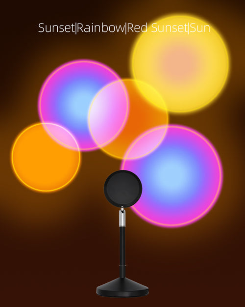 16-Color Sunset Projection Lamp – RGB Remote Control Room Light
