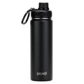 DRINCO 22oz Stainless Steel Sport Water Bottle – Insulated, BPA Free – Black