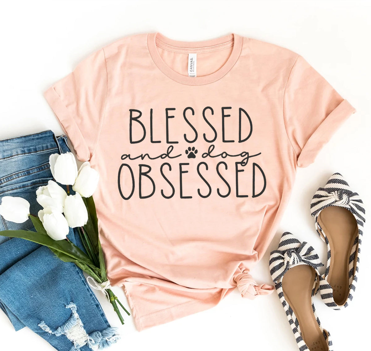 Blessed And Dog Obsessed Women's Graphic T-Shirt