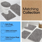 Chenille Bath Rug Mat – Soft Absorbent Non-Slip Bathroom Rug 24x17"
