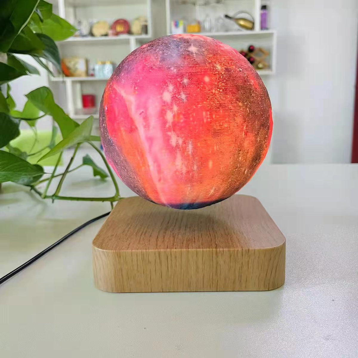 3D Magnetic Levitation Moon Lamp – LED Night Light with Touch Control