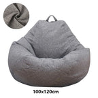 Large Small Lazy Sofa Cover Chairs Without Filler Linen Cloth Lounger Seat Bean Bag Pouf Puff Couch Tatami Living Room